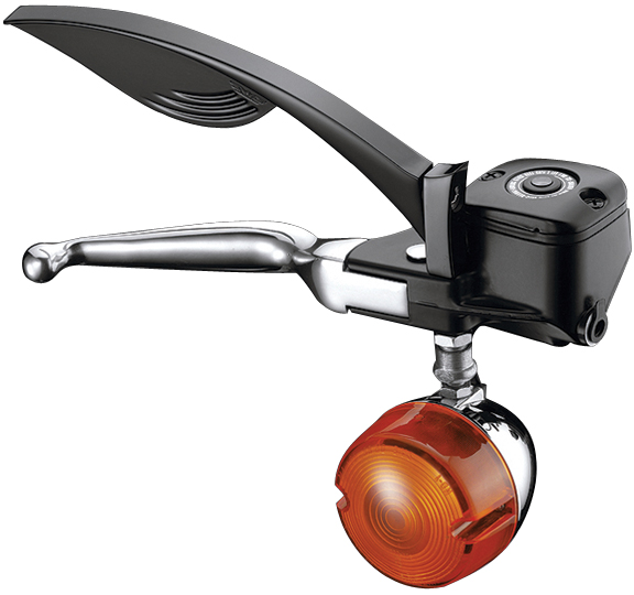 mirror adapter for stock handlebar-mounted turn signals