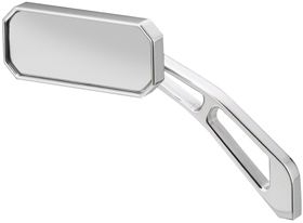 Rectangular Billet Motorcycle Mirrors with Race Stem