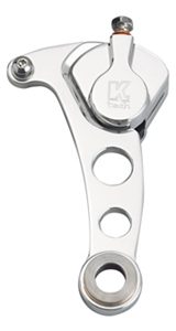 caliper 2-piston front right with bracket for springer polished