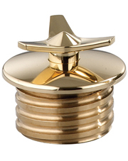 cap brass spinner left for stock tank polished