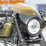 front fairing kit café racer for sportster models – yellow windscreen