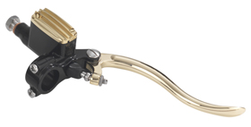 hand controls de luxe black and brass brake master cylinder 9/16″