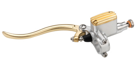hand controls de luxe forged aluminum and brass hydraulic clutch master cylinder 9/16″ – satined