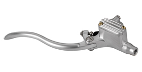 hand controls de luxe forged aluminum brake master cylinder 9/16″ – satined