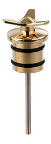oil tank plug brass spinner for softail evo polished