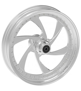 wheel cyclone design 17x12.5 polished for v-rod - dual flange