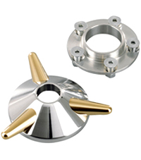 wheel spinner kit with brass studs for 2000-up hubs polished