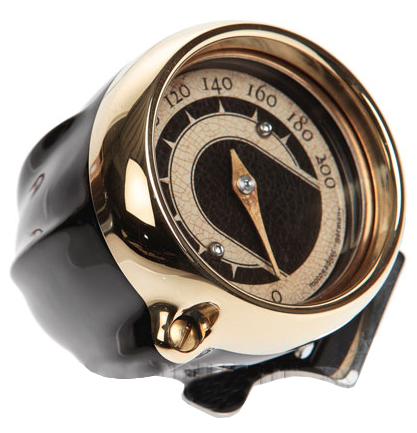 speedo housing ring for mini speedometers black – brass ring