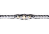 shifter rod custom with brass gems for evo type softails – polished