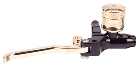 hand controls custom brake master cylinder 9/16″ – black and brass