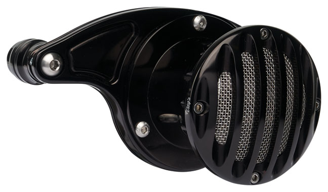 velocity stack grill for milwaukee 8 engine black – black grill