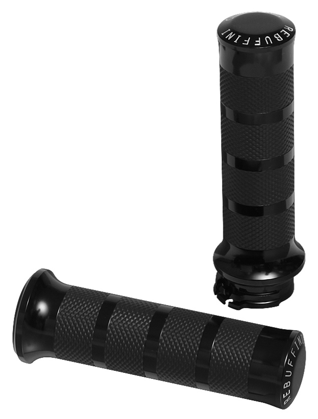 grips febe w/ rubber inserts for 1984-up models (except throttle by wire systems) – black