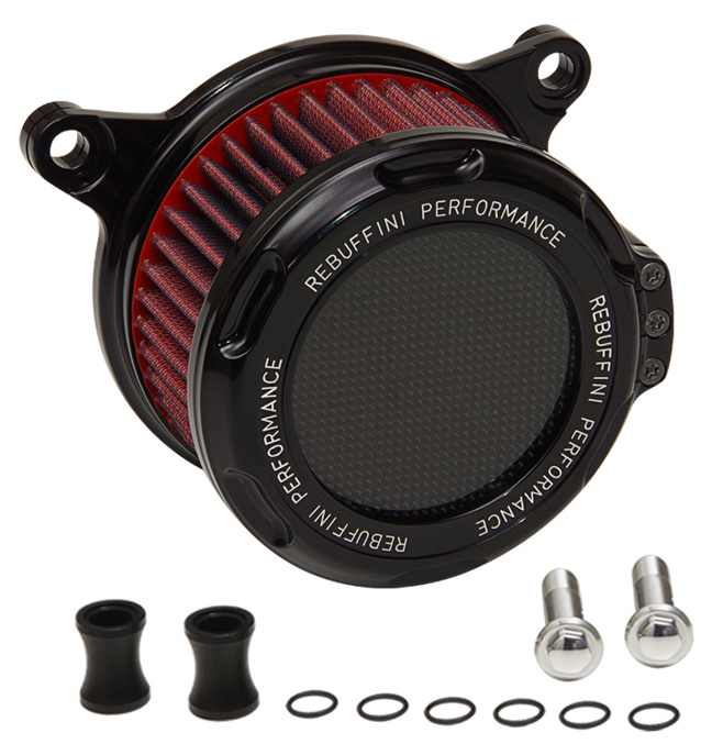 aircleaner tuono flat black for 2001-17 Twin Cam Delphi EFI (except 2008-17 FLH / FLT, 2016-17 FXDLS, 2016-17 Softails) and 1999-06 Twin Cam carburator models