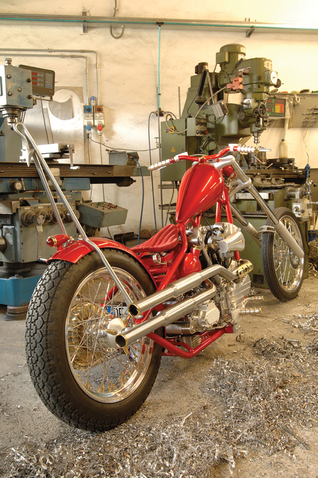 Red Chopper Custom Motorcycle Parts Bobber Parts Chopper Motorcycle 