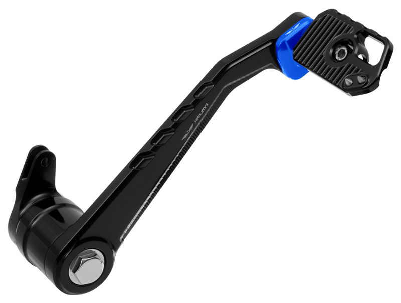 rear brake arm bagger with pedal – black and blue