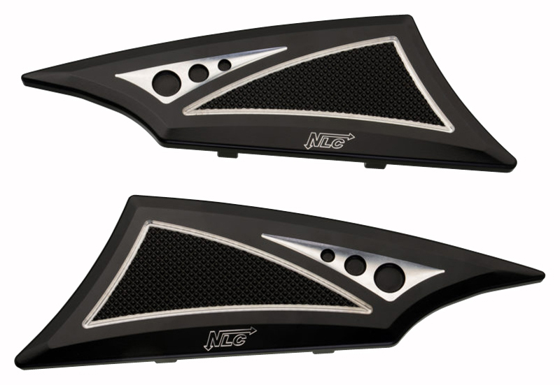 floorboards razor for 2018-up milwaukee eight harley softail and touring models black with cnc machined accents