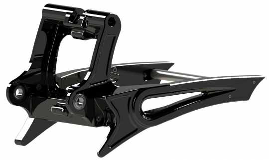 swingarm cobra for 240 / 260 tire for milwaukee eight fat boy, breakout and fxdr – black