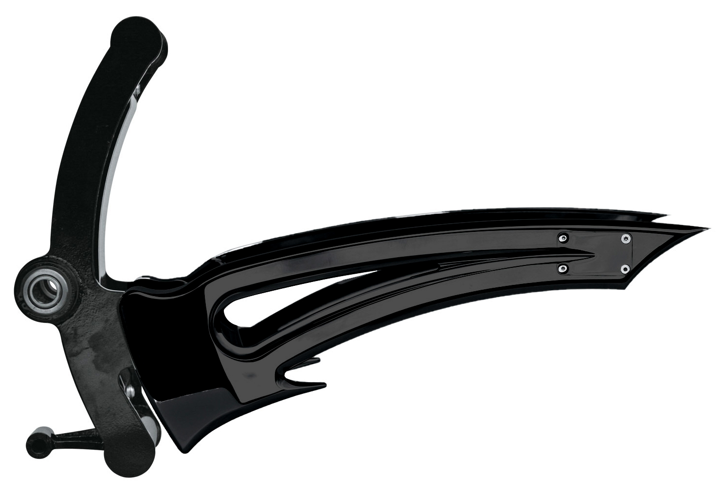 swingarm cobra for 240 / 260 tire for 2008-17 harley rocker’s, breakout’s and cvo springer’s – black