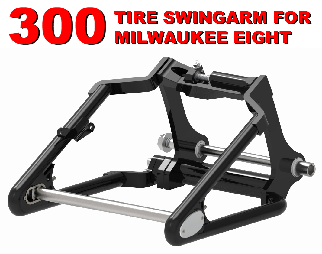 300 tire swingarm conversion kit for 2018-up milwaukee eight FLFBS fat boy’s and FXBRS breakout’s